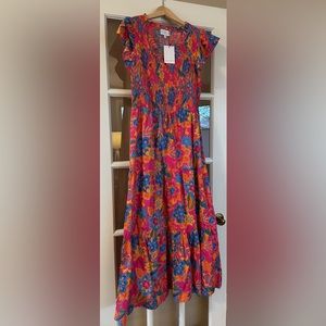 Sugarlips Ranchero Floral Sunfire Midi Dress - brand new with tags!